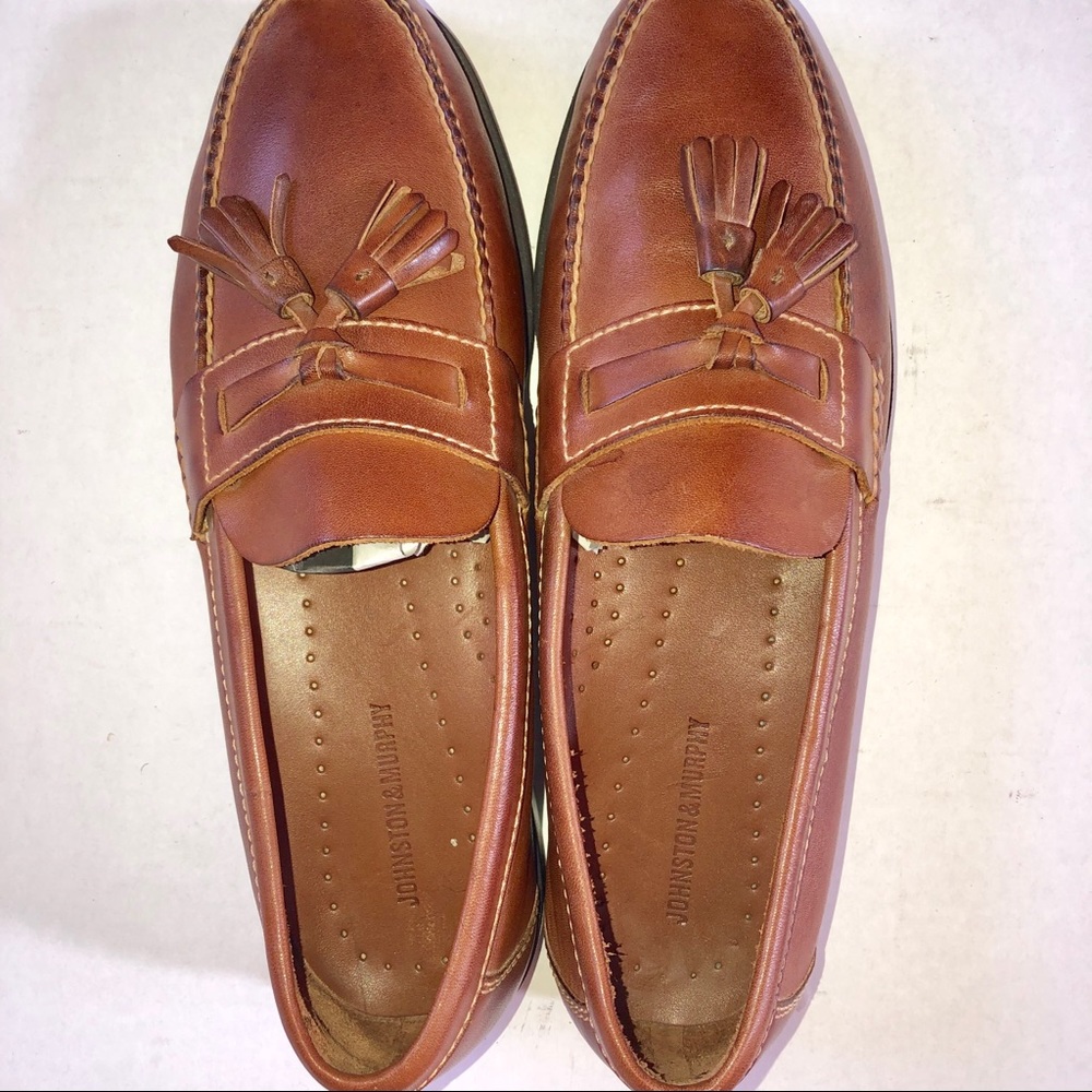 Johnston and Murphy Slip on Loafers SZ 12 Brown.